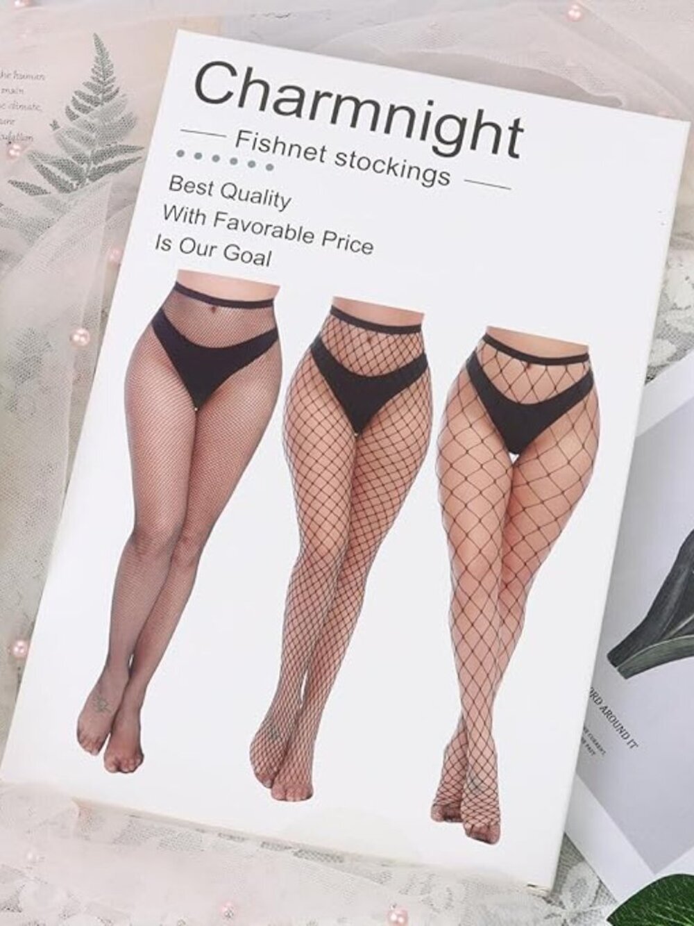 3 Pairs High Waist Tights Fishnet Stockings Thigh High Pantyhose Size 4-12
